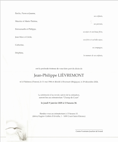 Faire part JP Lievremont
